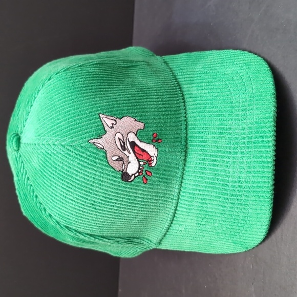 Sudbury Wolves Men's Green Corduroy Cap with Wolf Embroidery. - Picture 2 of 6